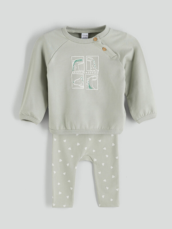 LCW Kids Beli Lastikli Desenli Erkek Bebek Pantolon