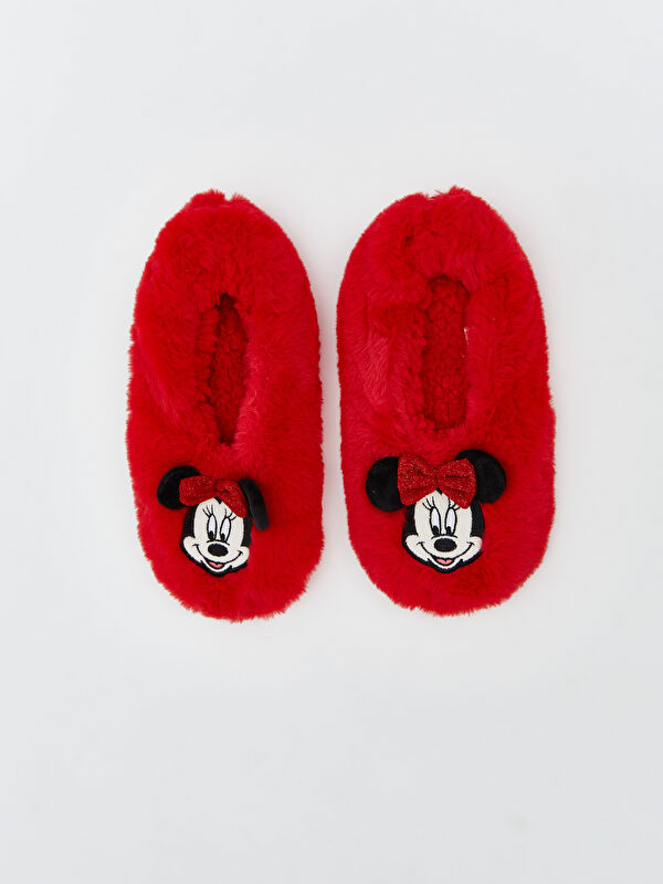 LCW Kids Minnie Mouse Patterned Non-Slip Sole Girls' Homewear Socks