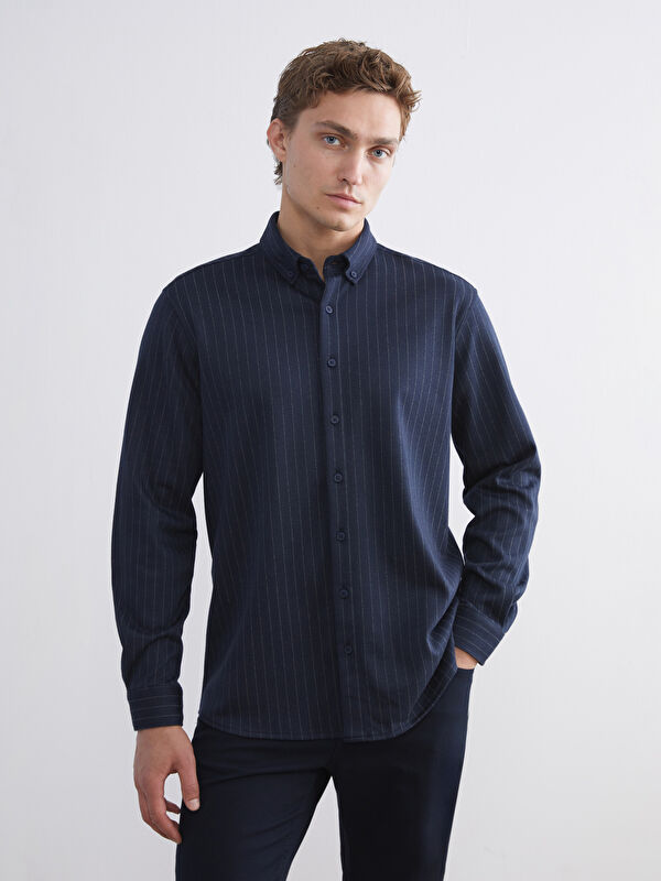 SOUTHBLUE Striped Long Sleeve Men's Shirt