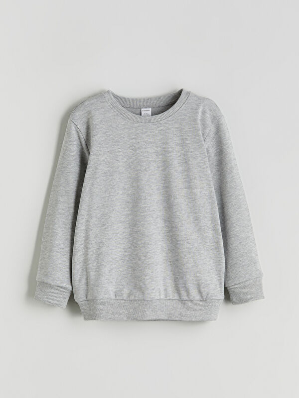 LCW Kids Bisiklet Yaka Basic Erkek Çocuk Sweatshirt