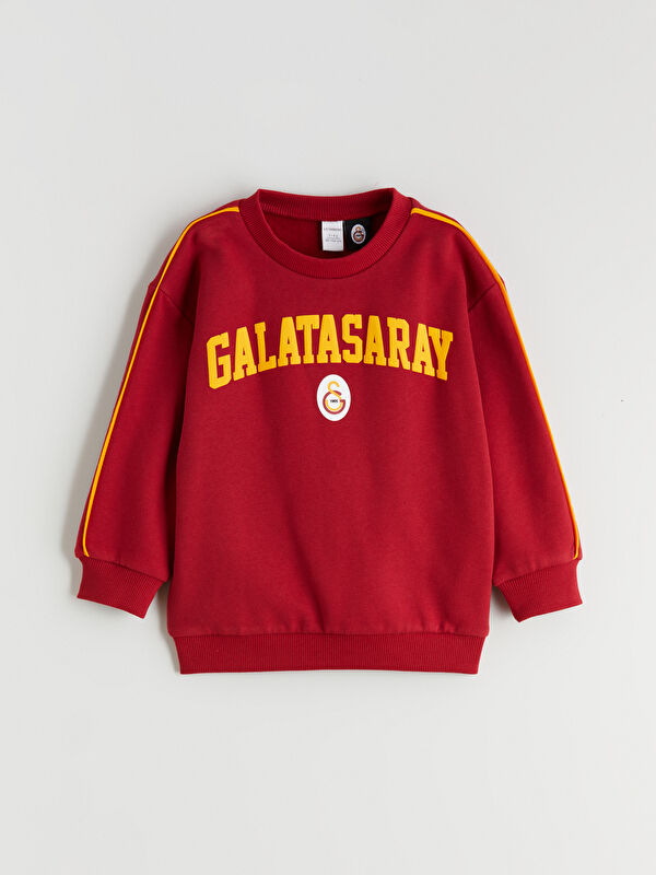 LCW Kids Bisiklet Yaka Galatasaray Baskılı Erkek Çocuk Sweatshirt
