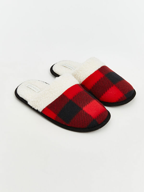 LCW STEPS Plaid Patterned Boys' Home Slippers