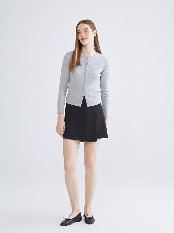 LCW Vision Zip-Up Waist Skort