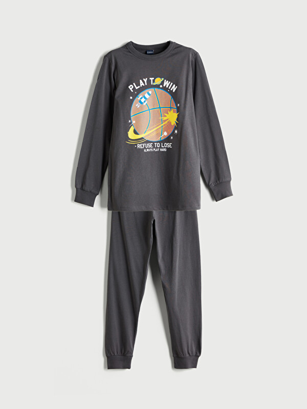 LCW ECO Bisiklet Yaka Erkek Çocuk Pijama Takımı