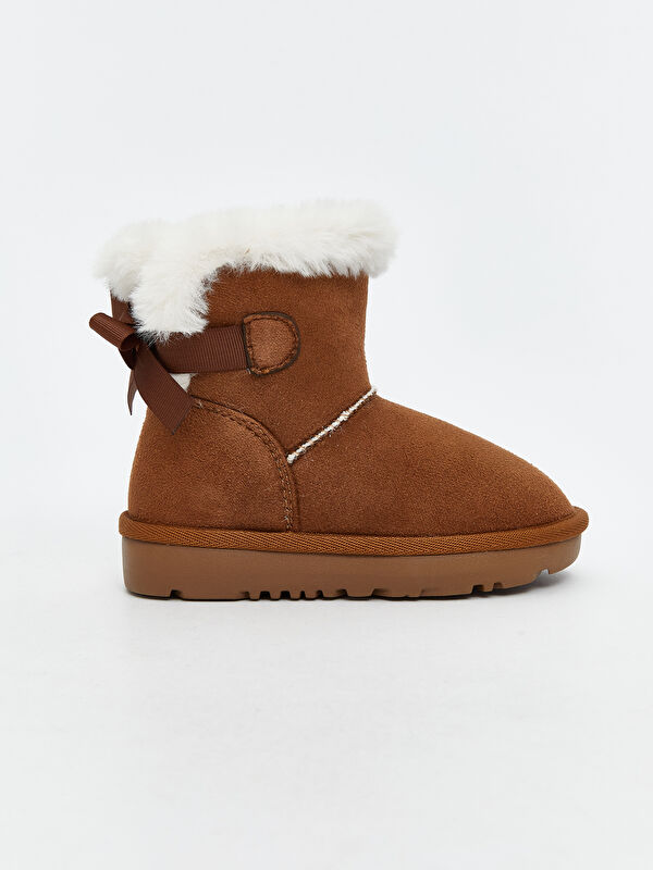 Süet Görünümlü Kız Bebek Bot - Görsel 3