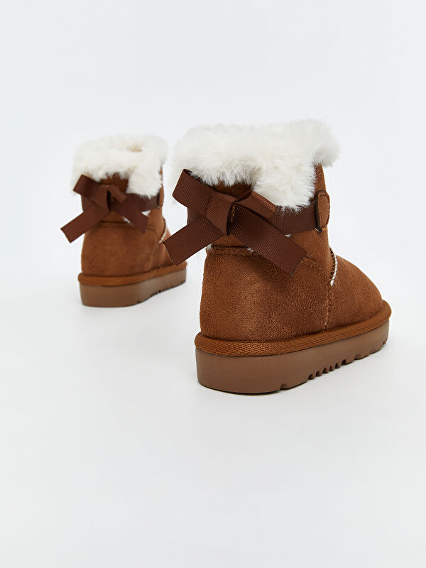 Süet Görünümlü Kız Bebek Bot - Görsel 6