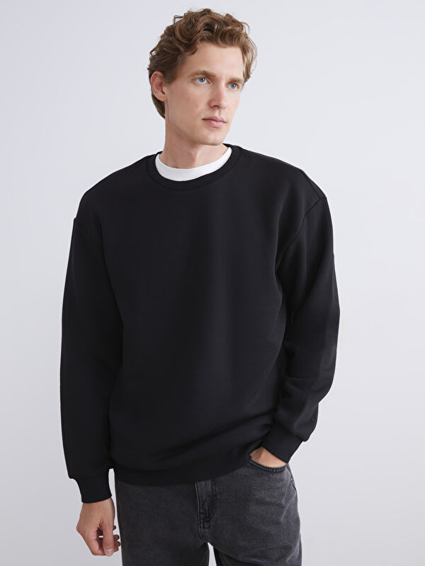 LC WAIKIKI Bisiklet Yaka Erkek Sweatshirt