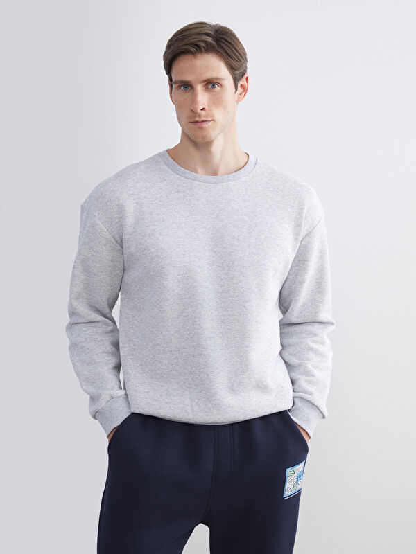 LC WAIKIKI Bisiklet Yaka Erkek Sweatshirt