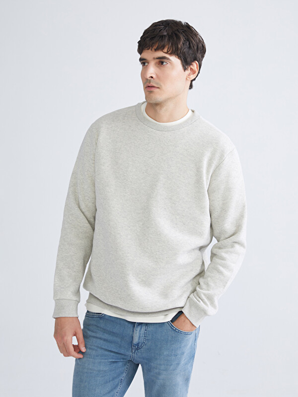 LCW ECO Bisiklet Yaka Erkek Sweatshirt