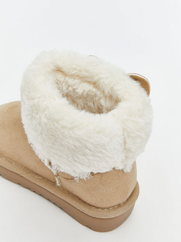 Süet Görünümlü Kız Bebek Bot - Görsel 7