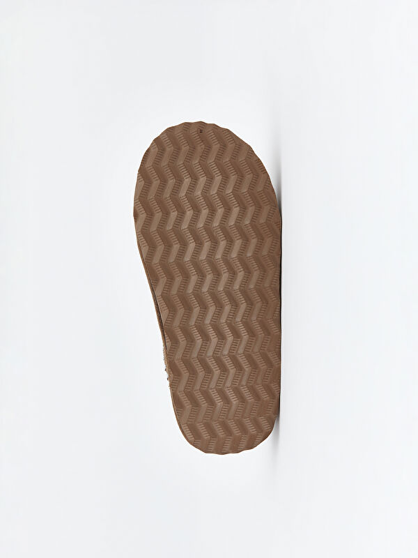 Süet Görünümlü Kız Çocuk Ev Ayakkabısı - Görsel 5