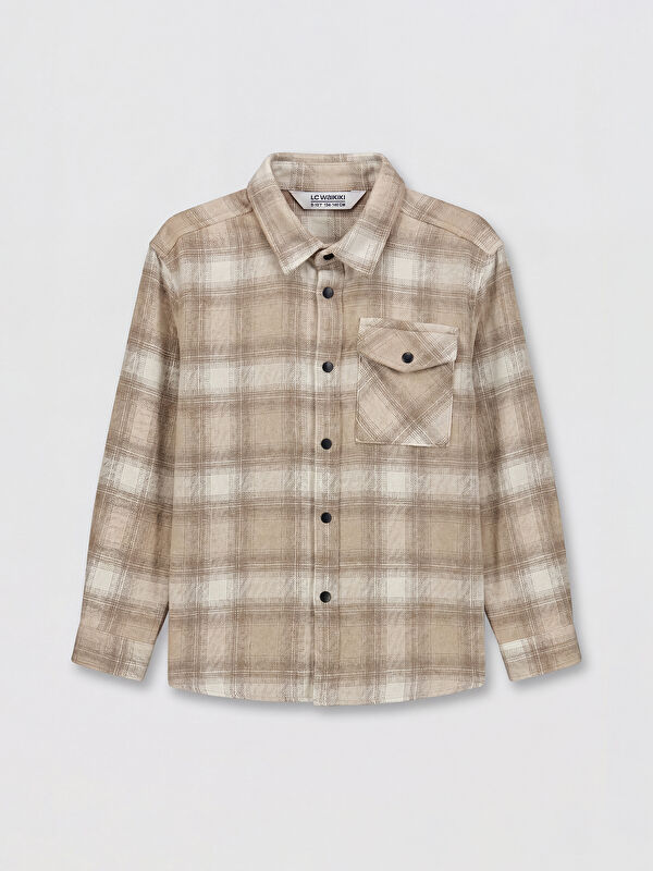 LCW Kids Regular Fit Plaid Flannel Boys' Shirt