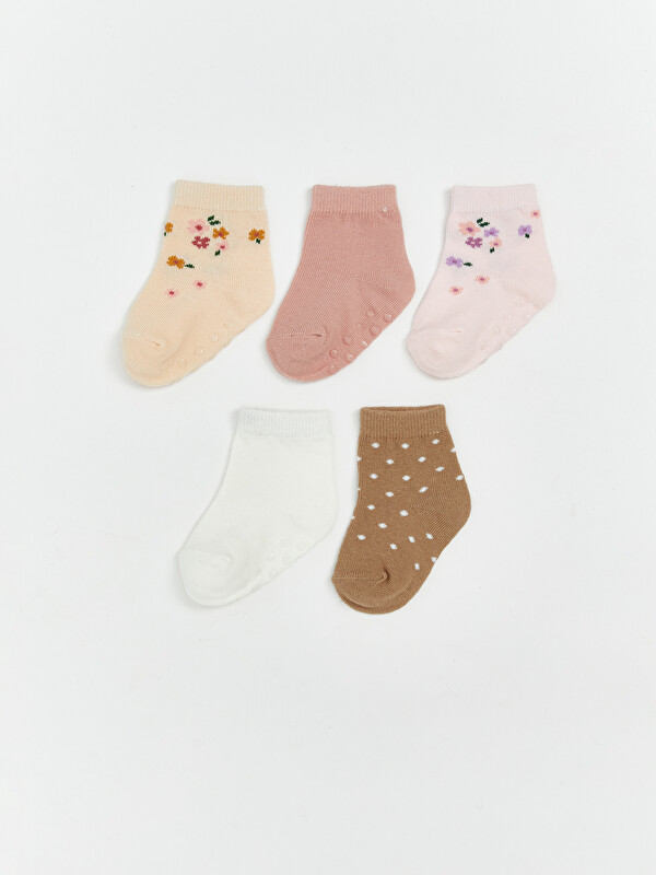LCW baby Patterned Baby Girls' Ankle Socks 5-Pack