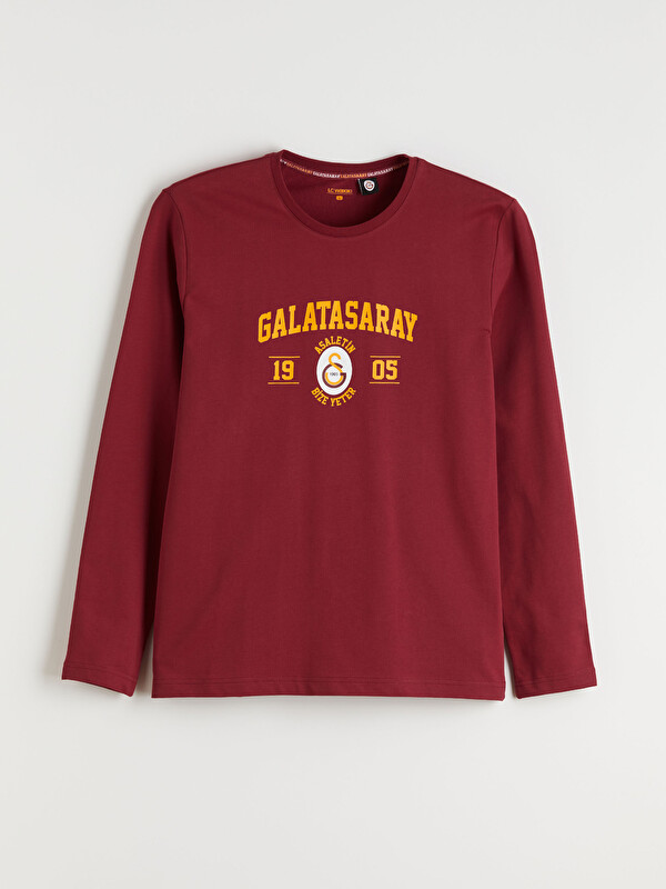 LC WAIKIKI Bisiklet Yaka Galatasaray Baskılı Erkek Pijama Üst