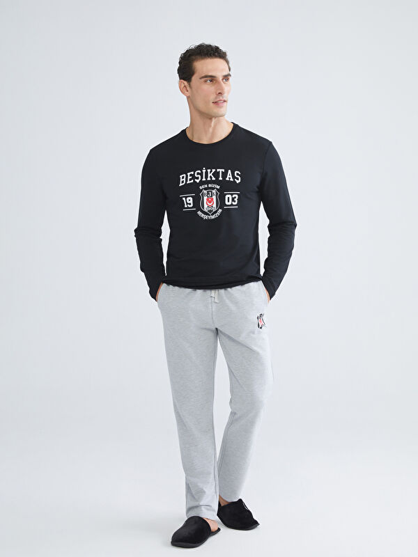 LC WAIKIKI Standart Kalıp Beşiktaş Baskılı Erkek Pijama Takımı