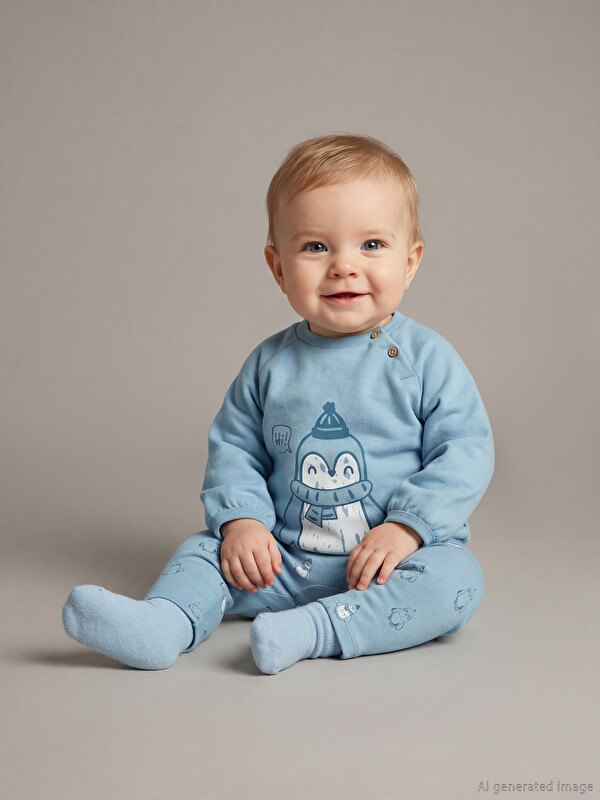 LCW baby Baskılı Erkek Bebek Pijama Takımı