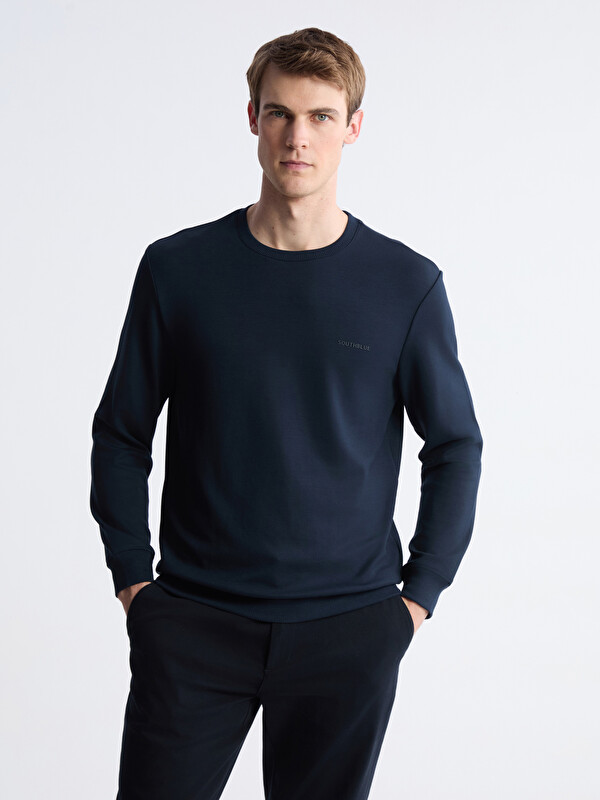SOUTHBLUE Bisiklet Yaka Uzun Kollu Erkek Sweatshirt