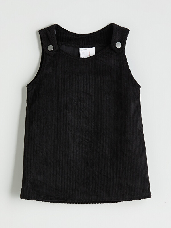 LCW ECO Basic Kadife Kız Çocuk Elbise