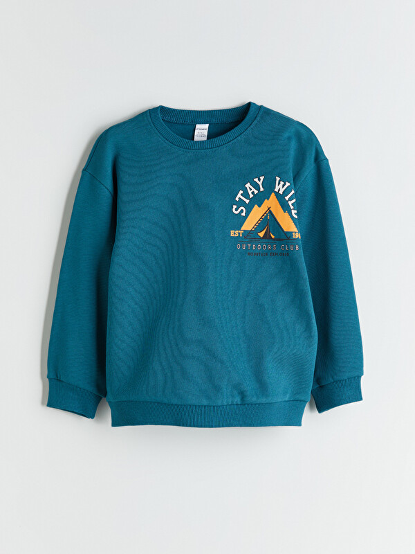 LCW Kids Bisiklet Yaka Erkek Çocuk Sweatshirt