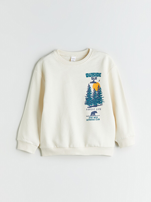 LCW Kids Bisiklet Yaka Erkek Çocuk Sweatshirt