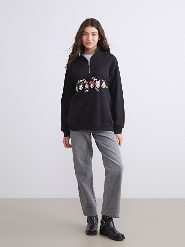XSIDE Mickey Mouse Printed Women's Thick Sweatshirt - W5GY03Z8-CVL