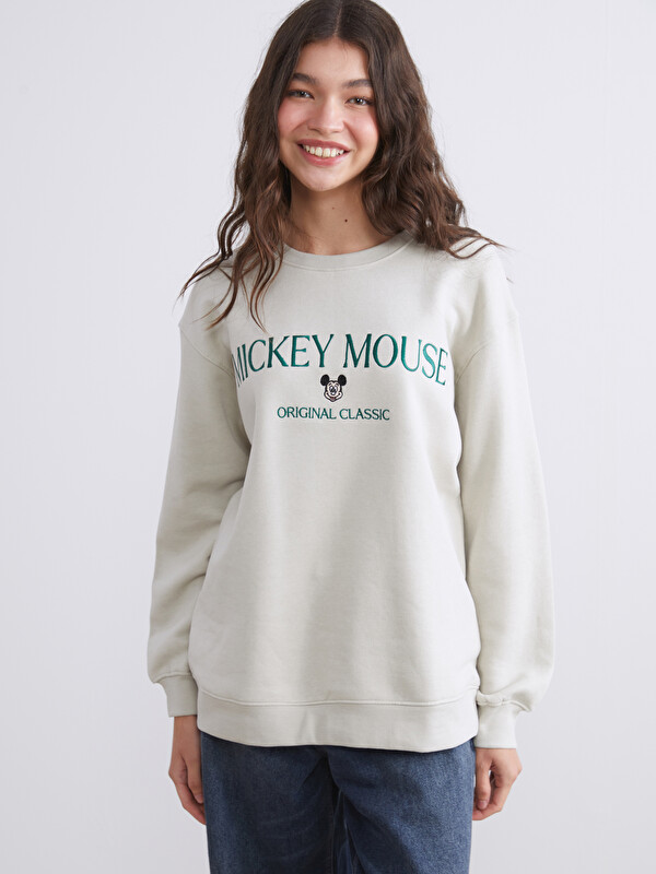 XSIDE Әйелдерге арналған қалың свитшот mickey mouse кестеленген