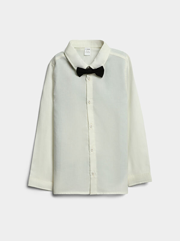 LCW Kids Chemise Basique à Manches Longues pour Garçons et Nœud Papillon