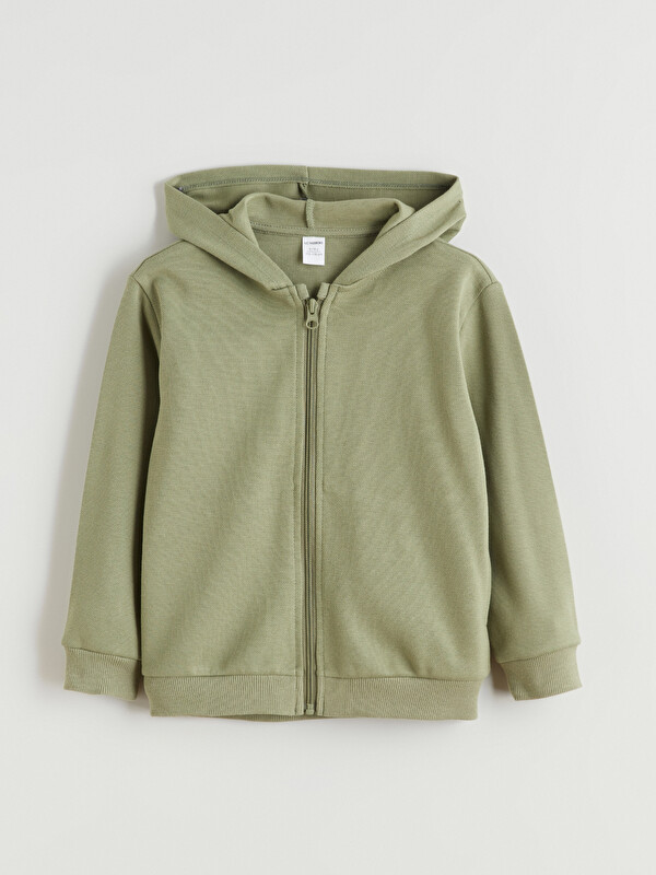 LCW Kids Kapüşonlu Erkek Çocuk Pike Hırka