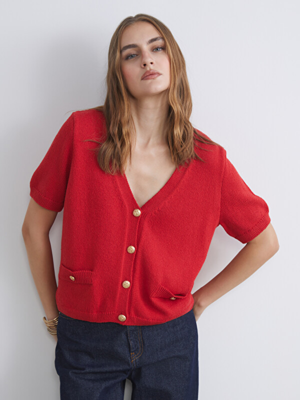LCW ECO V Neck Women's Knitwear Cardigan