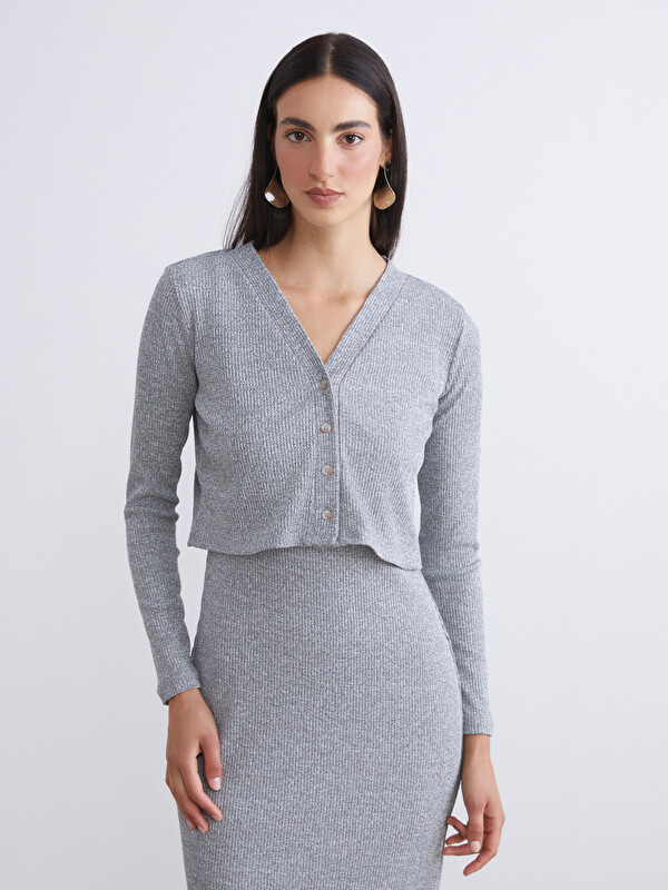 LCW Comfort V Yaka Kadın Triko Hırka