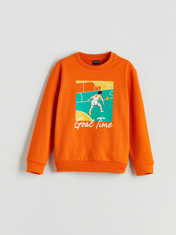 LCW ECO Bisiklet Yaka Erkek Çocuk Sweatshirt