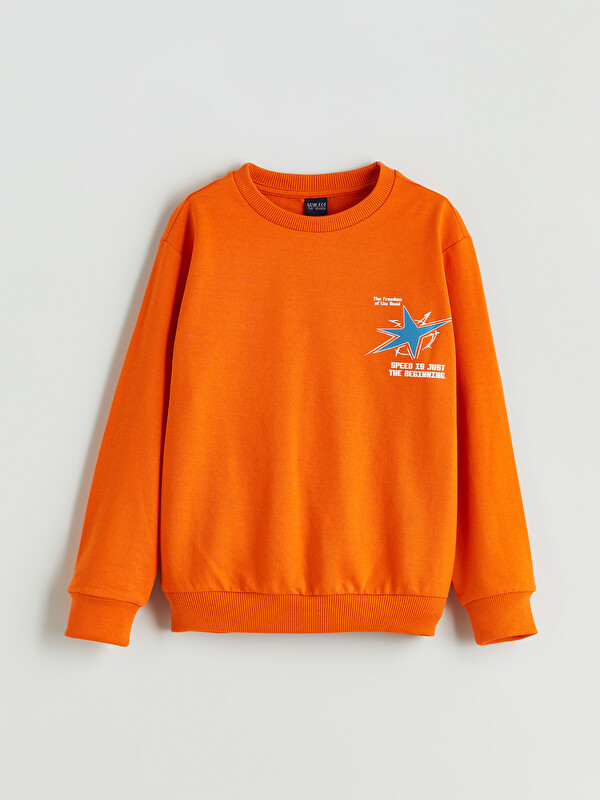 LCW ECO Bisiklet Yaka Erkek Çocuk Sweatshirt