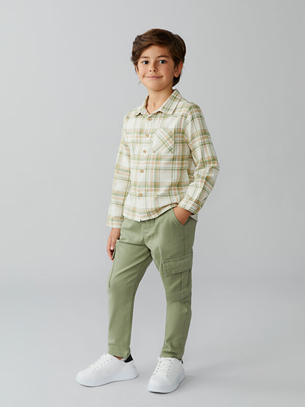 LCW Kids Beli Lastikli Erkek Çocuk Kargo Pantolon