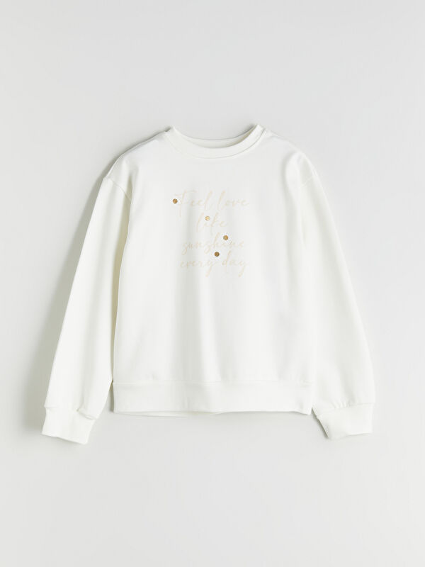LCW Kids Sweat-shirt Col Rond pour Filles