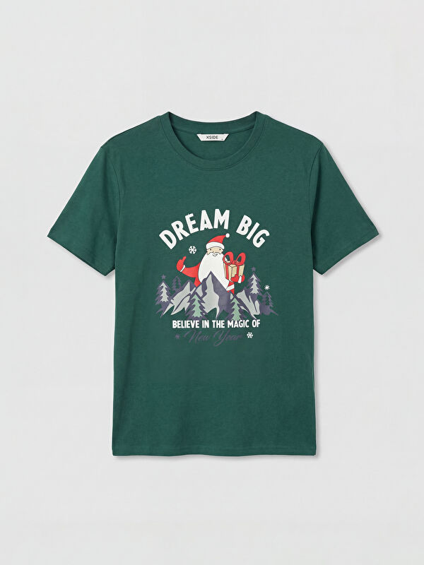XSIDE New Year Themed Crew Neck Jersey Men's T-Shirt