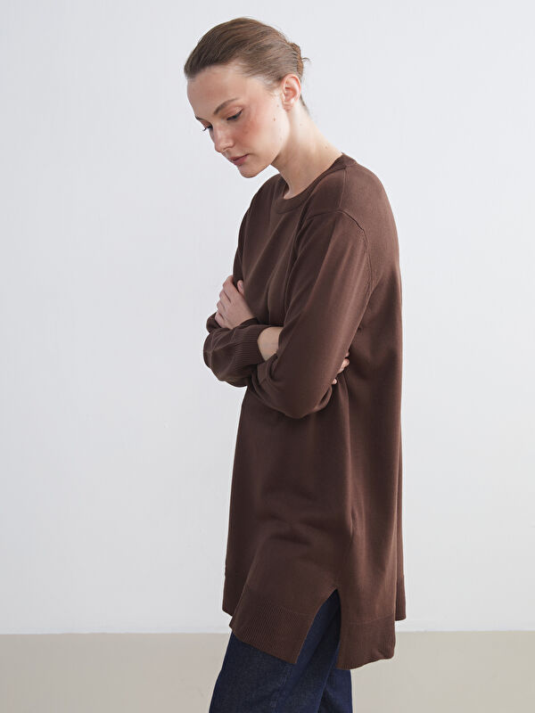 LCW ECO Bisiklet Yaka Kadın Triko Tunik