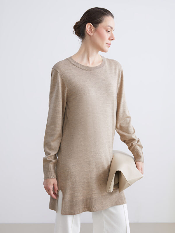LCW ECO Bisiklet Yaka Kadın Triko Tunik