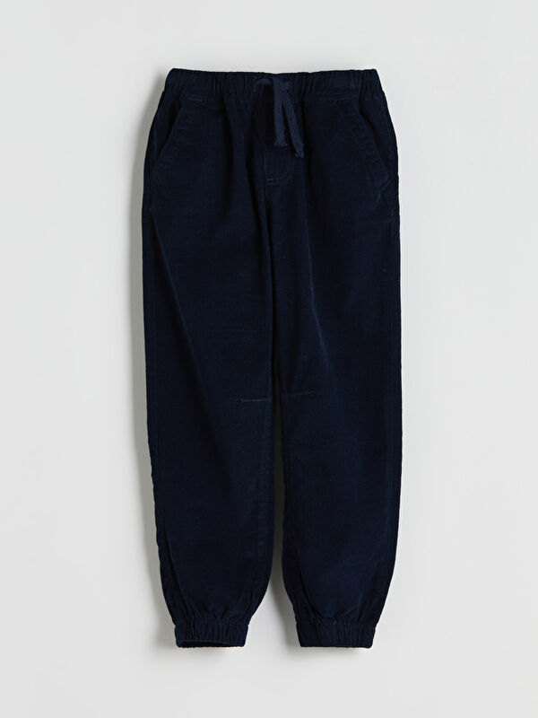 LCW ECO Beli Lastikli Kadife Erkek Çocuk Jogger Pantolon