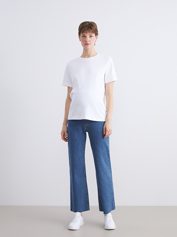 LCWAIKIKI Maternity Karın Panelli Straight Fit Hamile Jean Pantolon