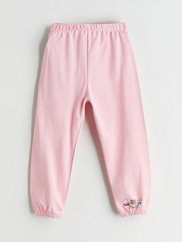 LCW ECO Beli Lastikli Kız Çocuk Jogger Eşofman Alt