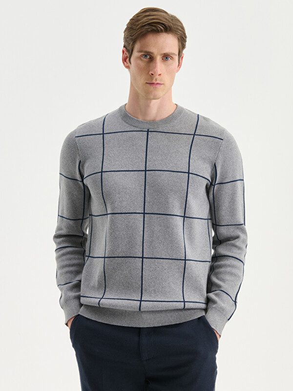 SOUTHBLUE Crew Neck Long Sleeve Men's Sweater