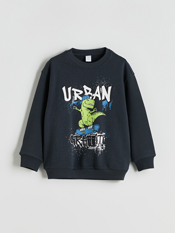 LCW Kids Bisiklet Yaka Erkek Çocuk Sweatshirt