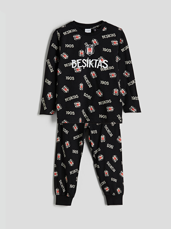LCW Kids Beşiktaş Baskılı Erkek Çocuk Pijama Takımı