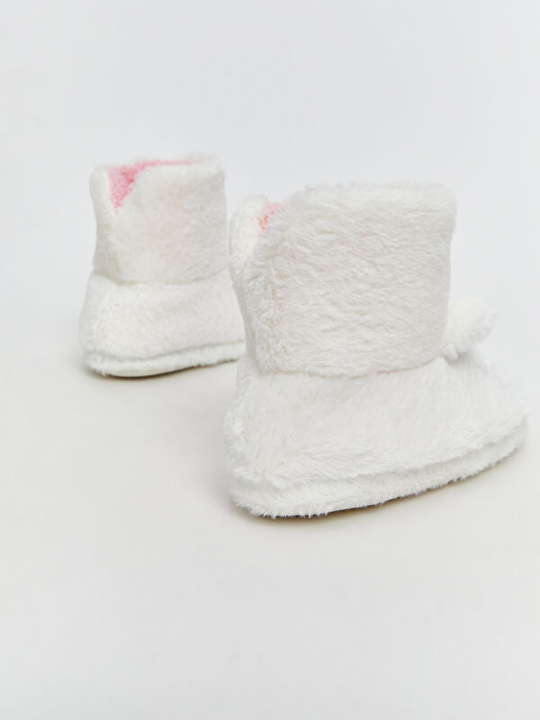 Hayvan Nakışlı Kız Bebek Ev Botu Panduf - Görsel 6