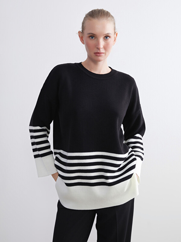 LCWAIKIKI Classic Pull-over en Tricot à Col Rond pour Femmes