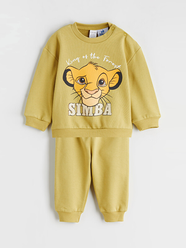 LCW baby Lion King Printed Baby Boys' Sweatshirt and Sweatpants