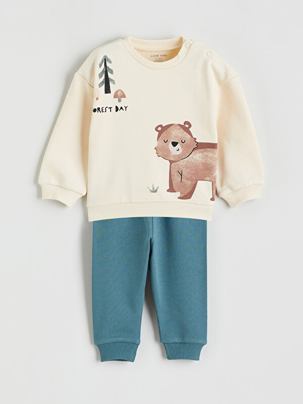 LCW baby Baby Boys' Sweatshirt and Jogger Sweatpants