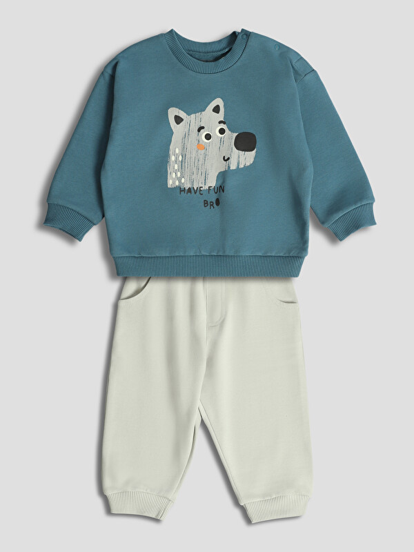 LCW Kids Sweat-shirt et Pantalon de Jogging Imprimés pour Garçons