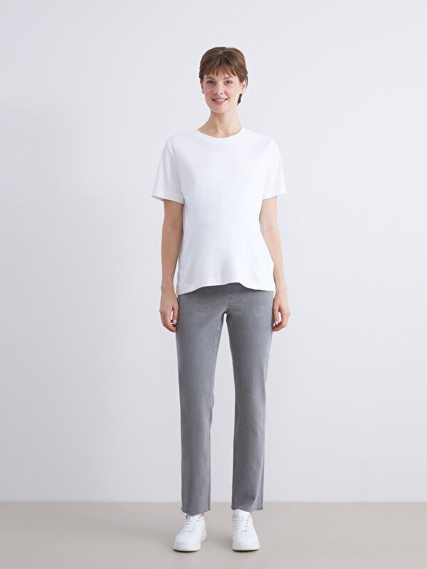 LCWAIKIKI Maternity Karın Panelli Straight Fit Hamile Jean Pantolon