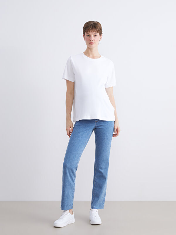 LCWAIKIKI Maternity Karın Panelli Straight Fit Hamile Jean Pantolon